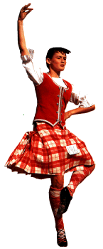 Szkocka tancerka w tradycyjnym stroju